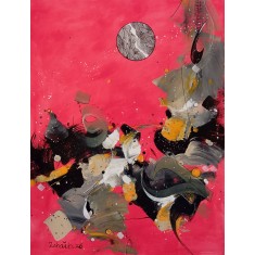 Zohaib Rind, 15 x 21 Inch, Acrylic on Paper, Abstract Painting, AC-ZR-334